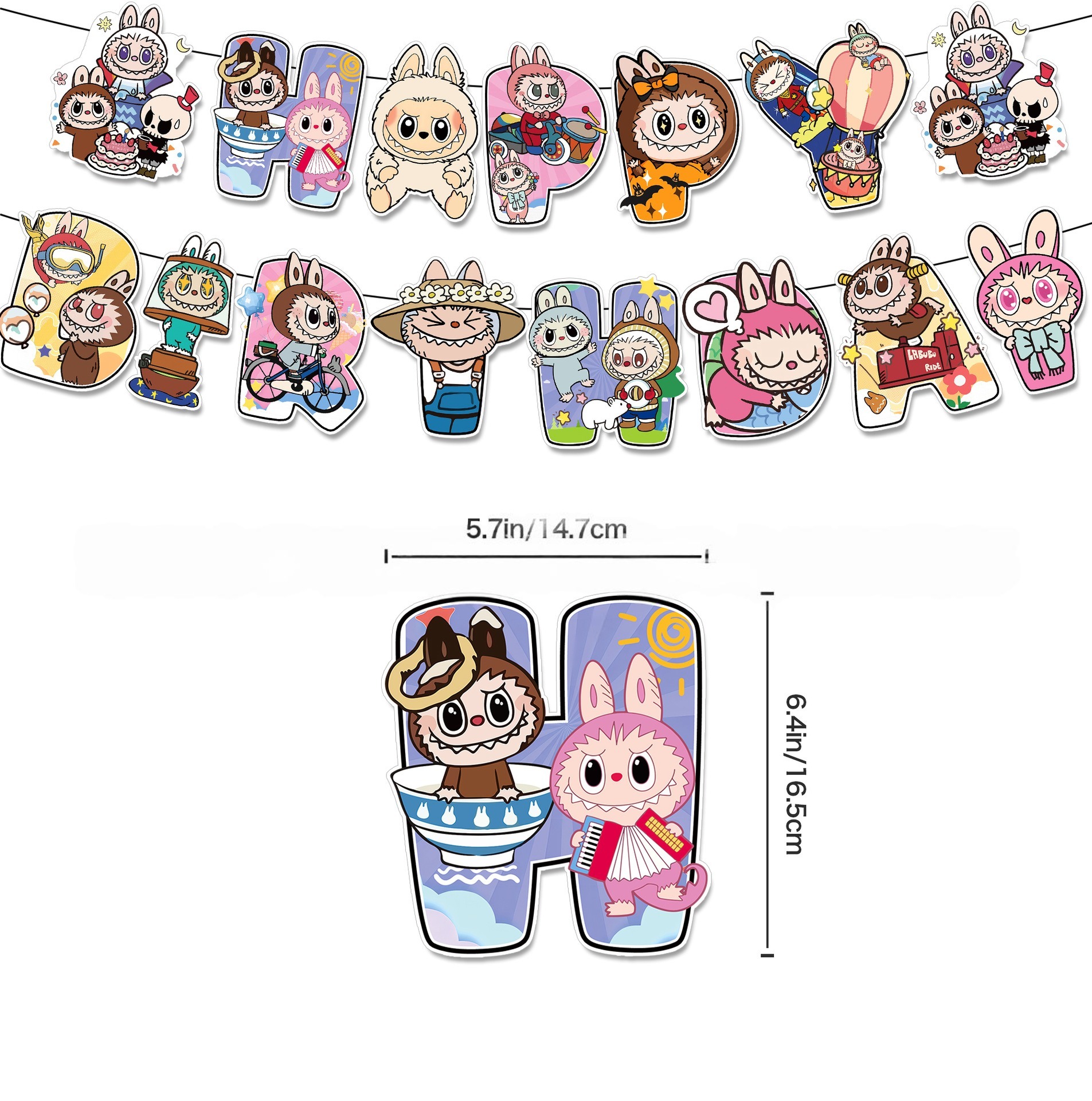 Labubu Birthday Party Decorations Set