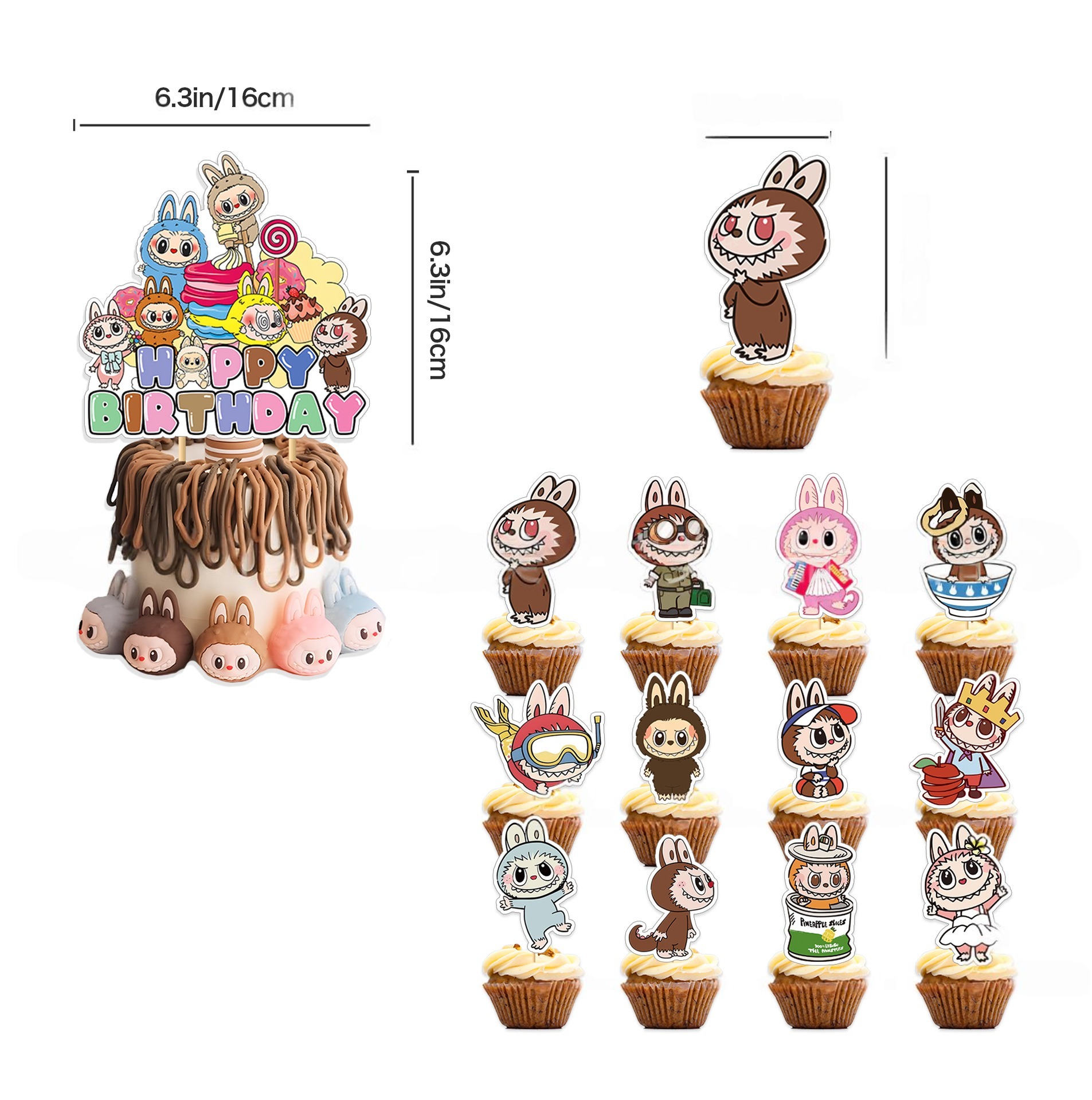 Labubu Birthday Party Decorations Set