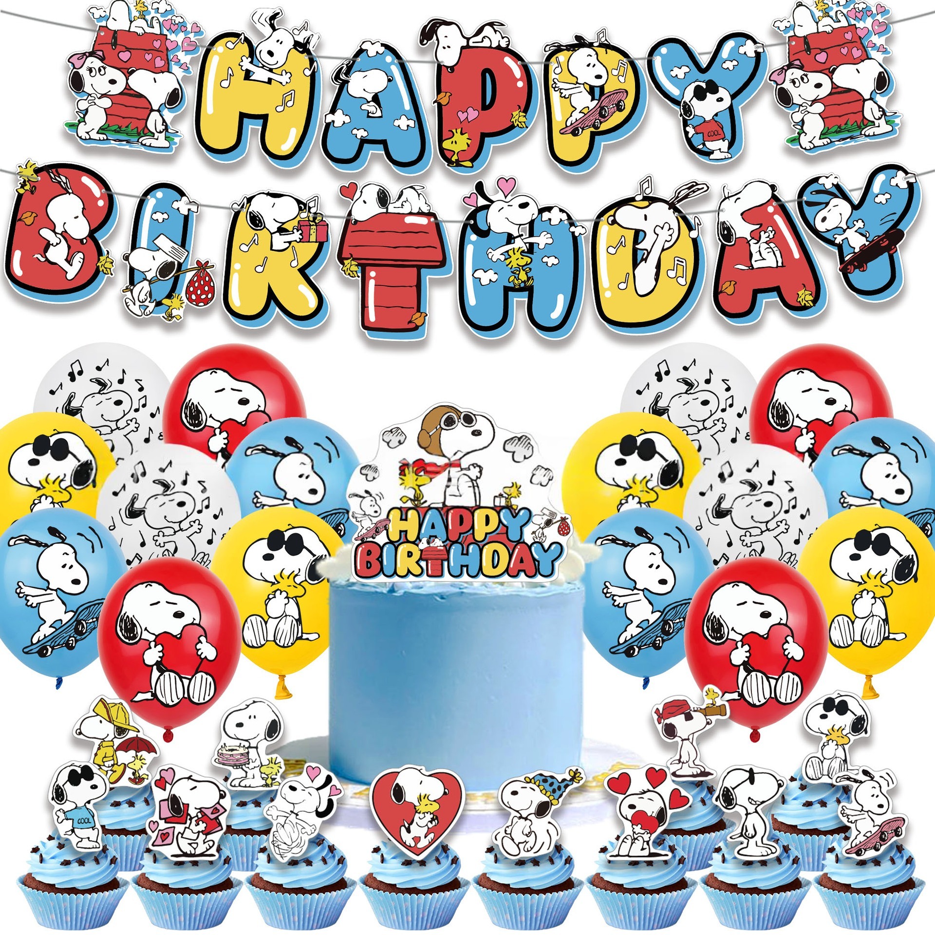 Snoopy Birthday Party Decorations Set