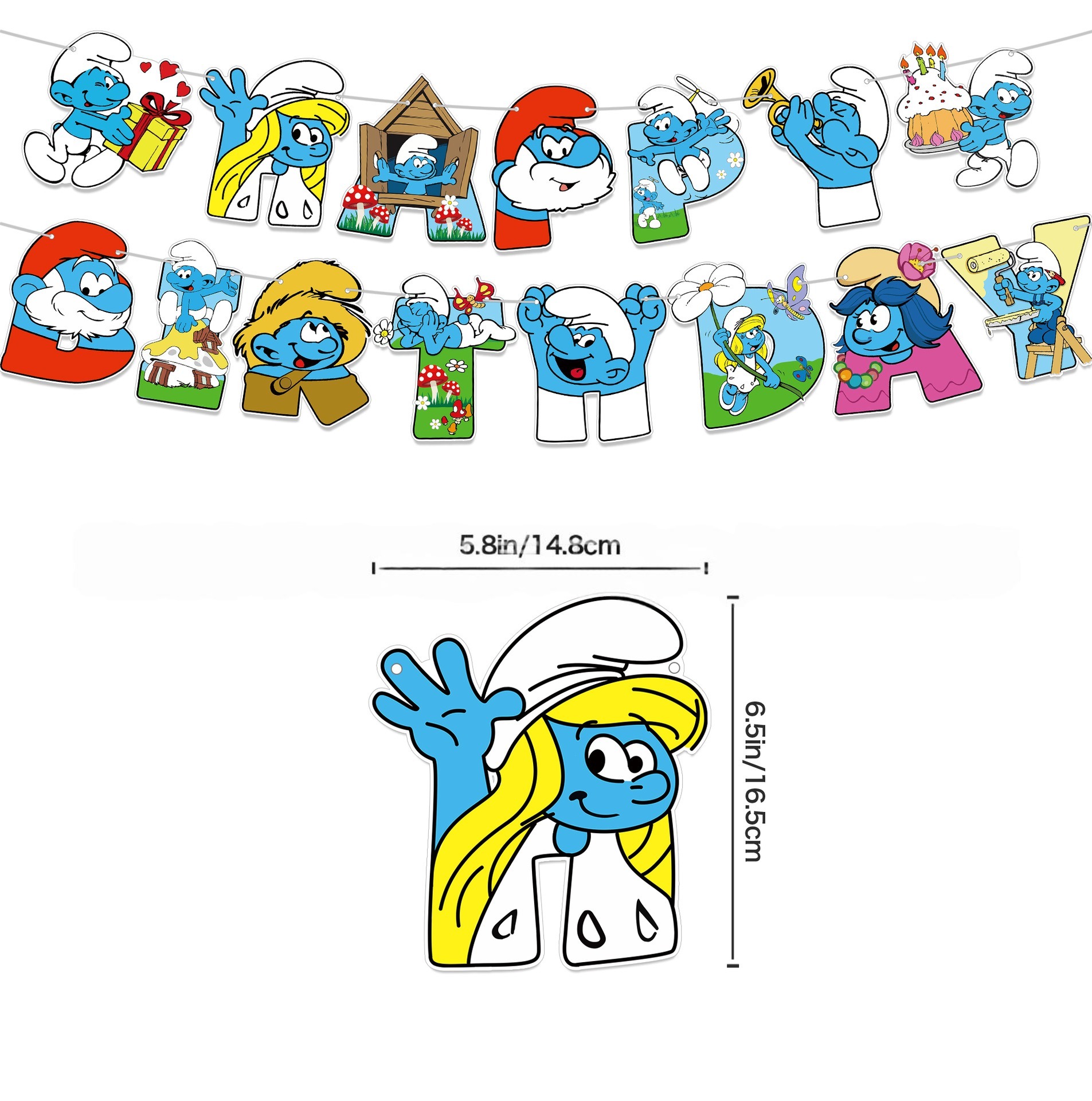 Smurfs Birthday Party Decorations Set