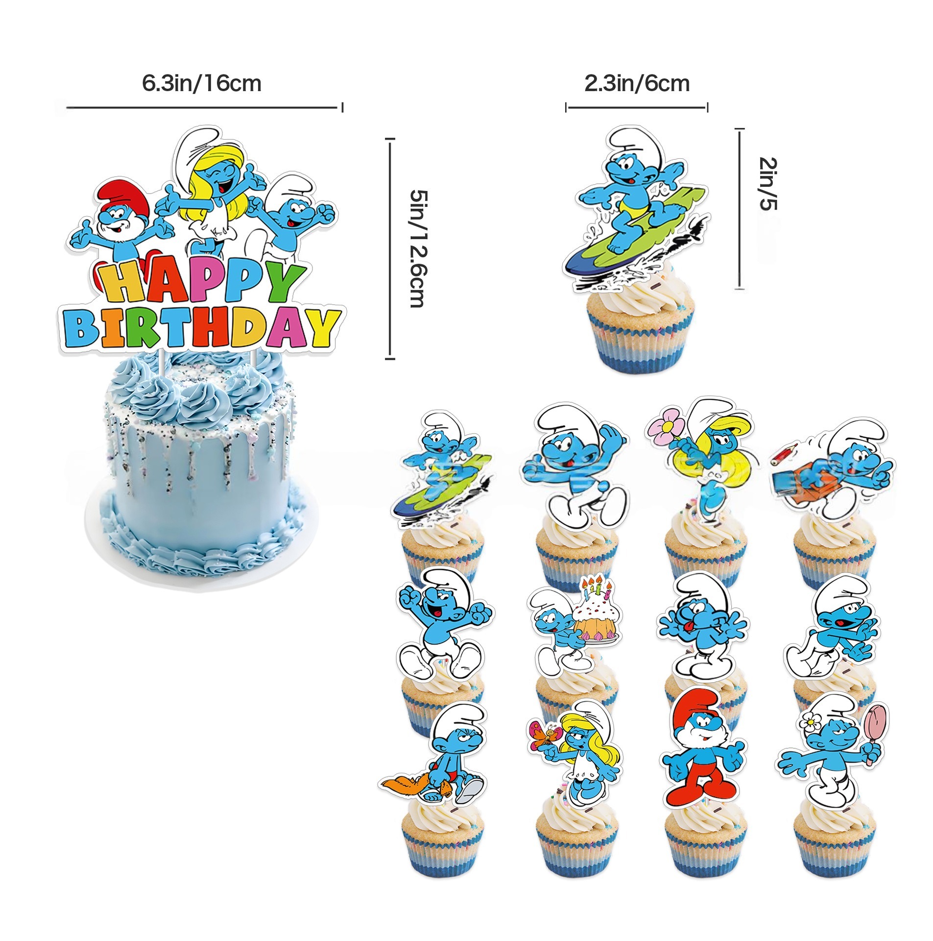 Smurfs Birthday Party Decorations Set
