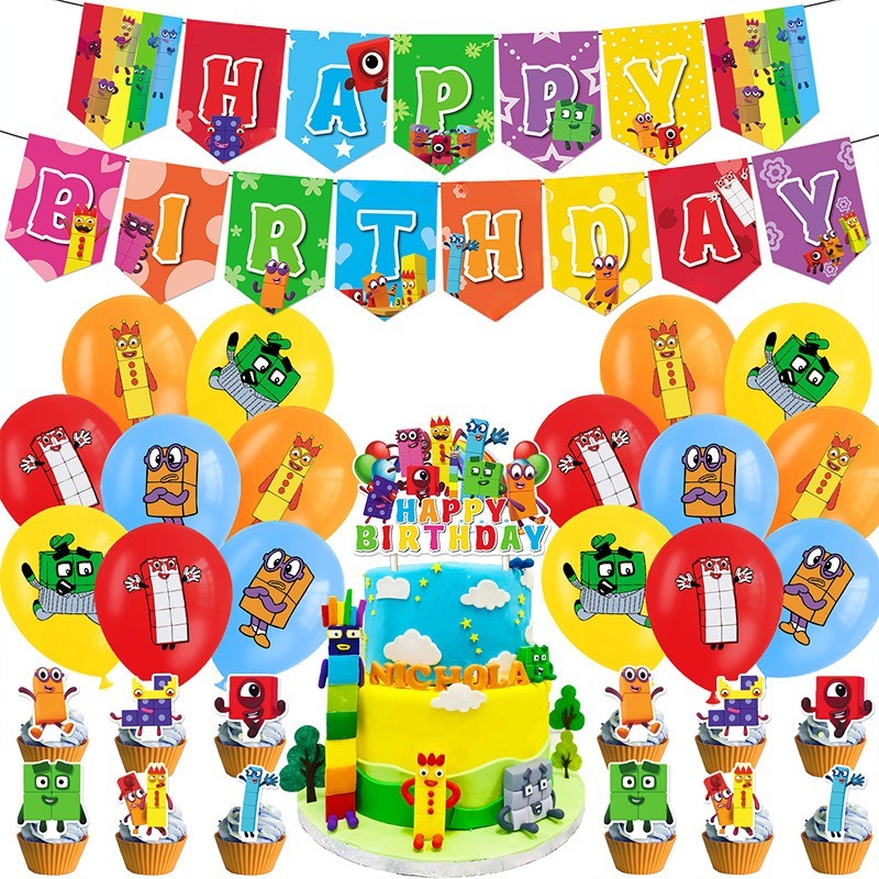 Numberblocks Birthday Party Decorations Set