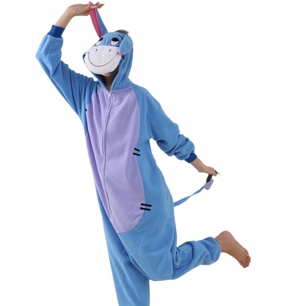 Kids Eeyore Donkey Onesie Costume Kigurumi Pajamas
