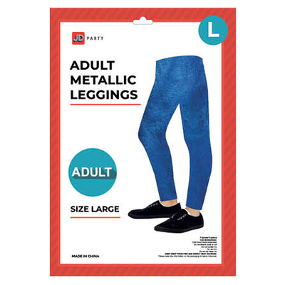 Adult Metallic Leggings - Large-Costume Works AU