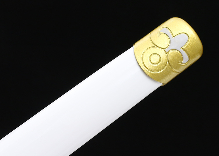 Premium One Piece Ame no Habakiri White Enma Katana Metal Sword Cosplay 104cm