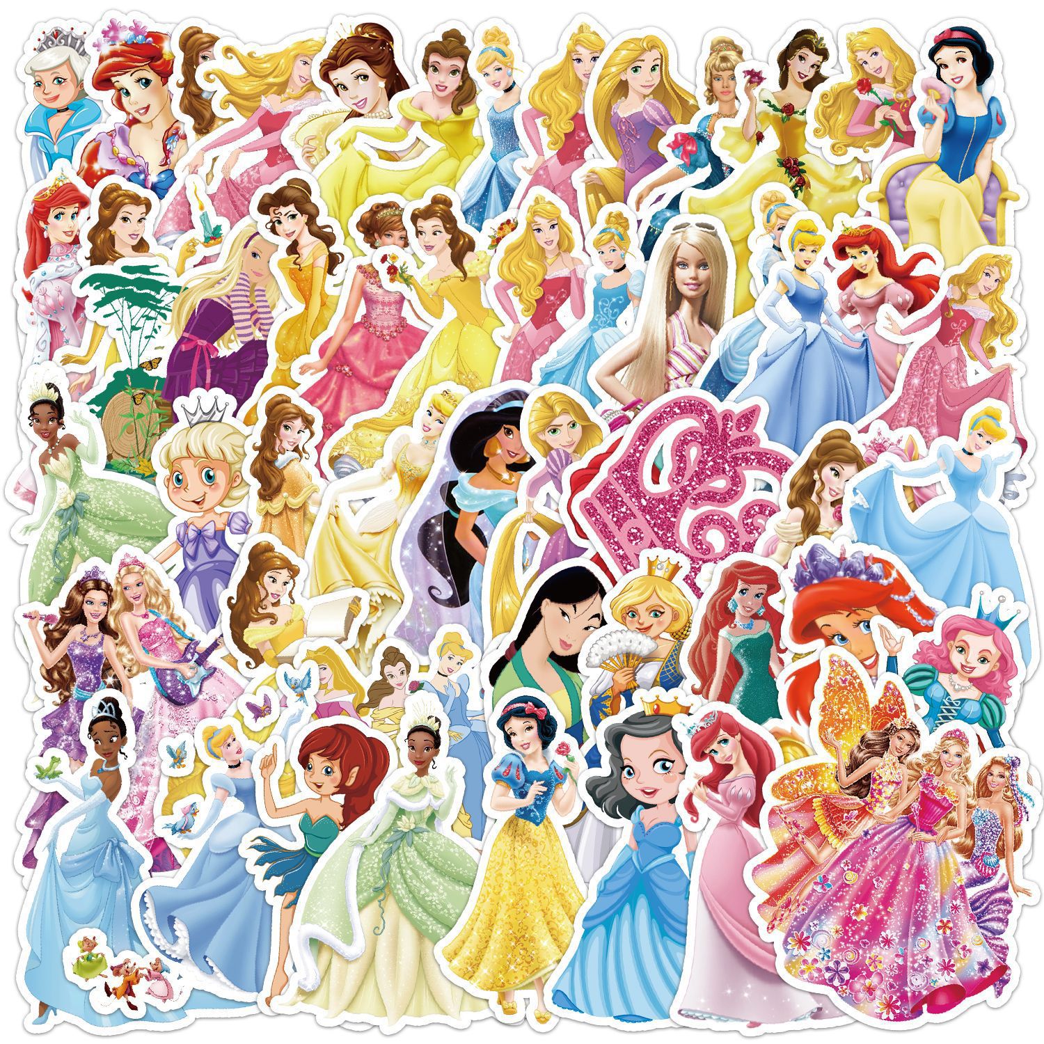 50PC Princess Vinyl Stickers