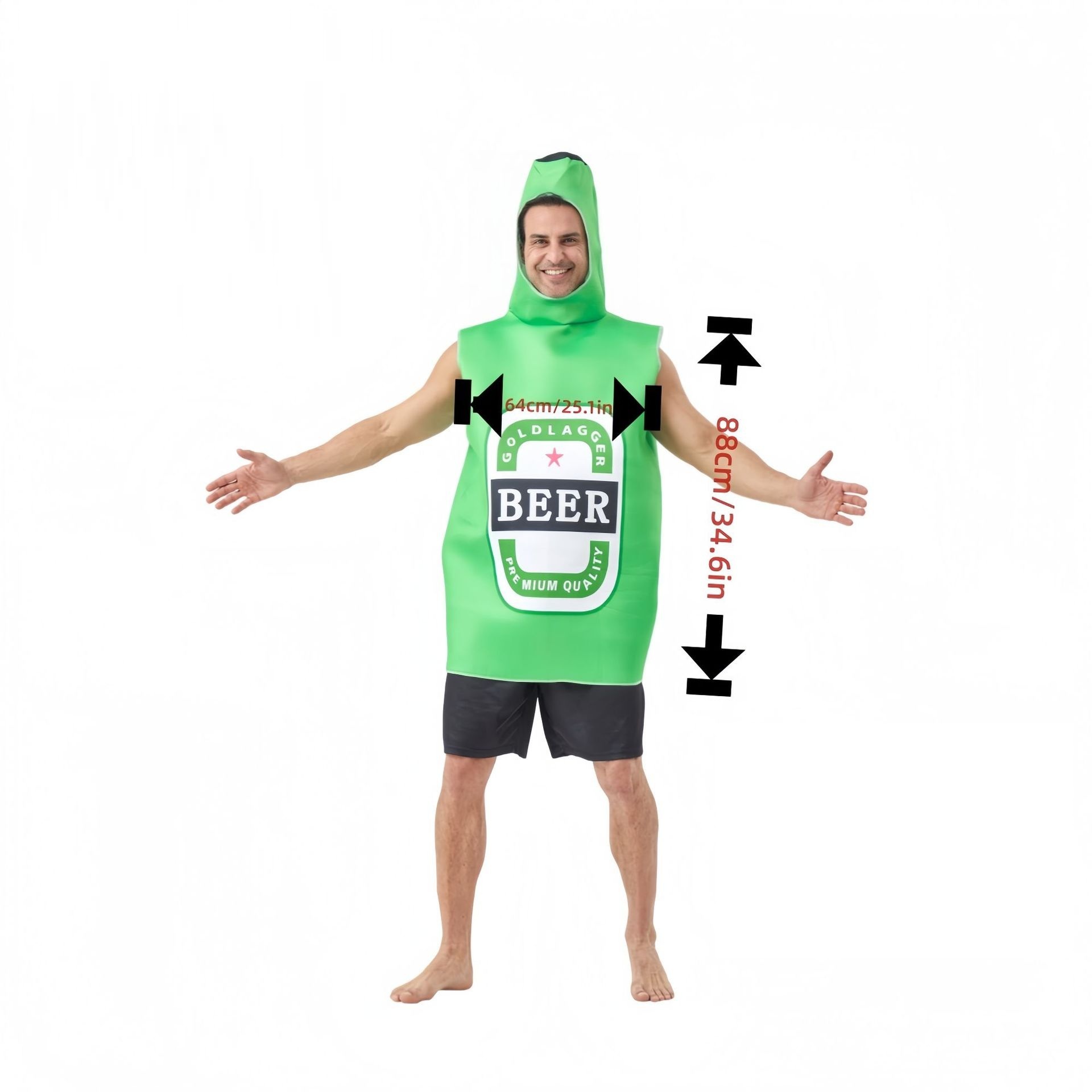 Adult Novelty Green Beer Bottle Costume