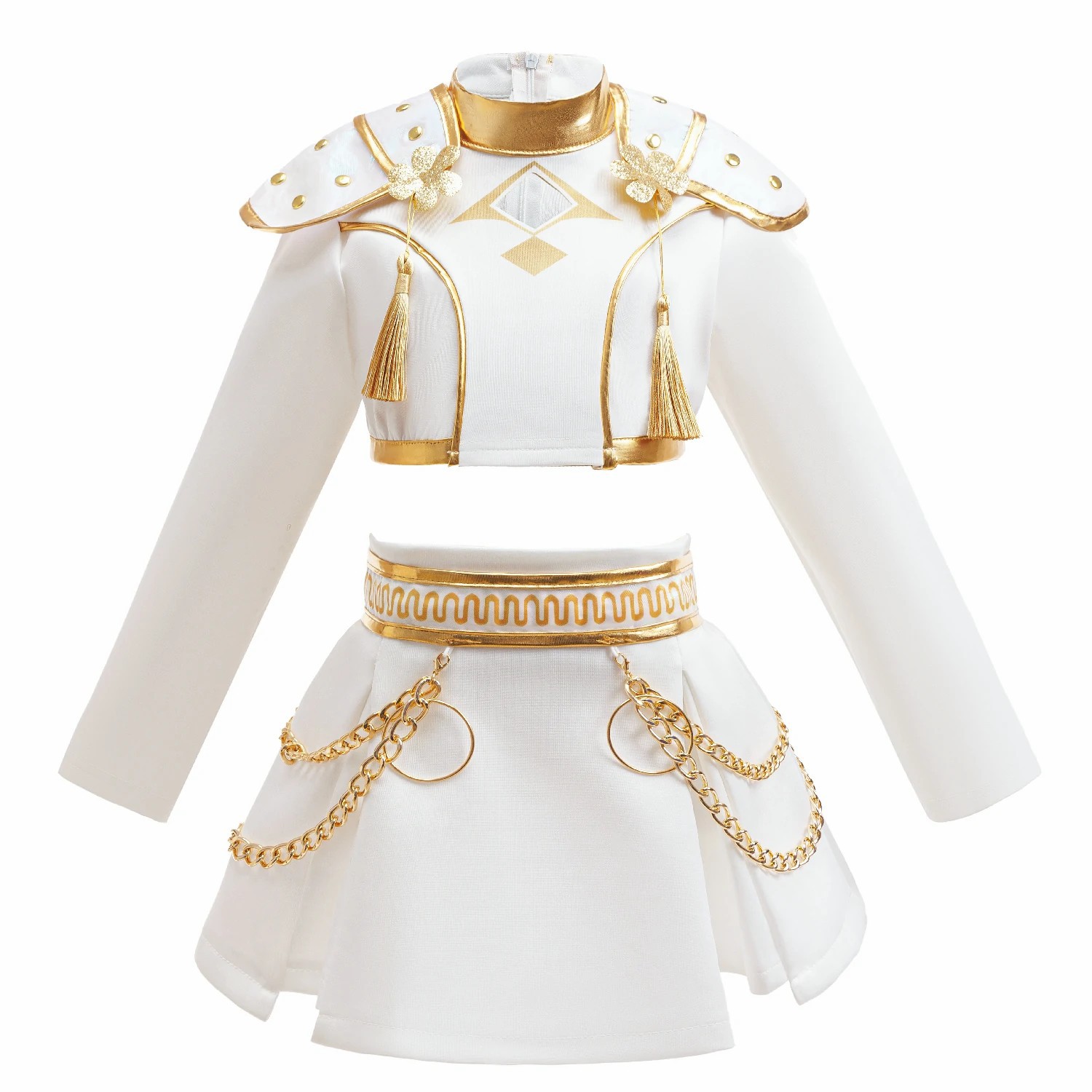 Girls KPop Demon Hunters Stage Costume Rumi White Cosplay Halloween Outfits