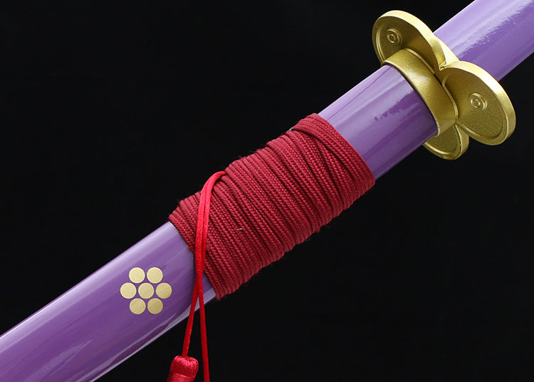 One Piece Zoro Roronoa Purple Enma Katana Metal Sword - Costume Works AU