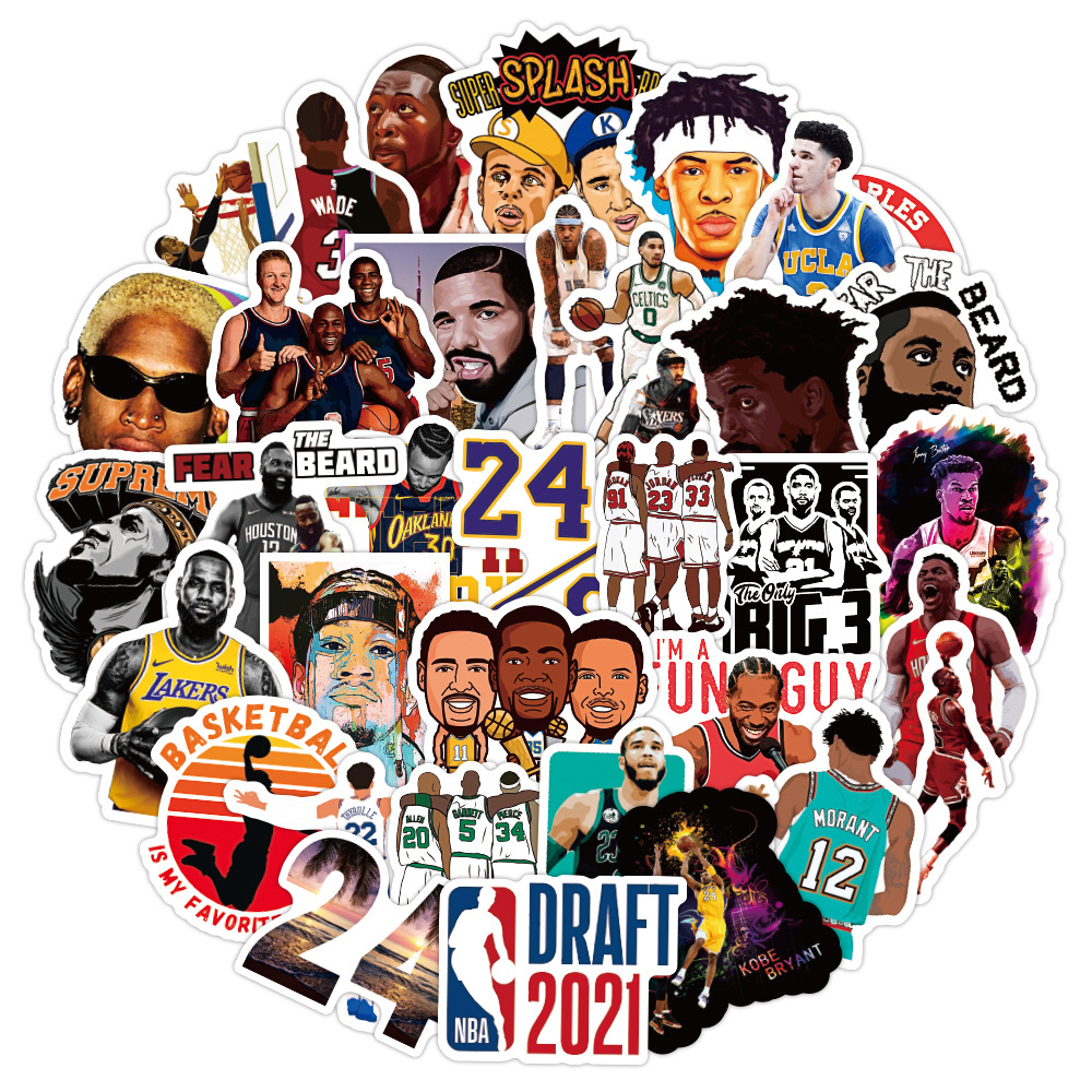50PC Basketball Vinyl Stickers