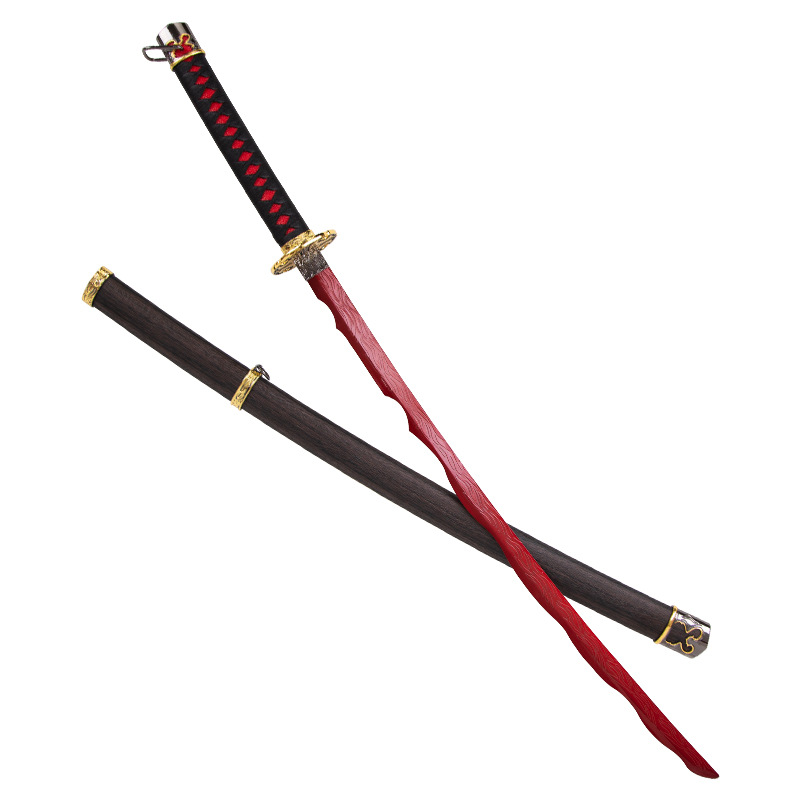 Elden Ring Premium Rivers of Blood Samurai Katana Metal Sword-Costume Works AU