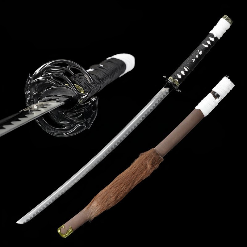 Ghost of Yotei Atsu's Lone Wolf Katana Blade Metal Sword 104cm
