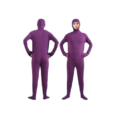 Kids Adult Purple Invisible Morph Suit Spandex Second Skin Costume