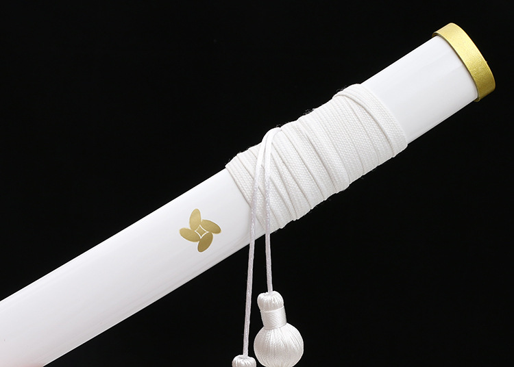 Premium One Piece Ame no Habakiri White Enma Katana Metal Sword Cosplay 104cm