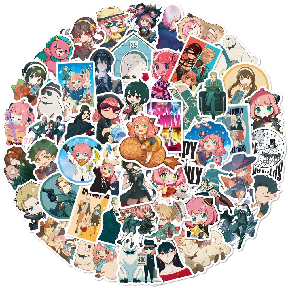 50PC Spy x Family Vinyl Stickers