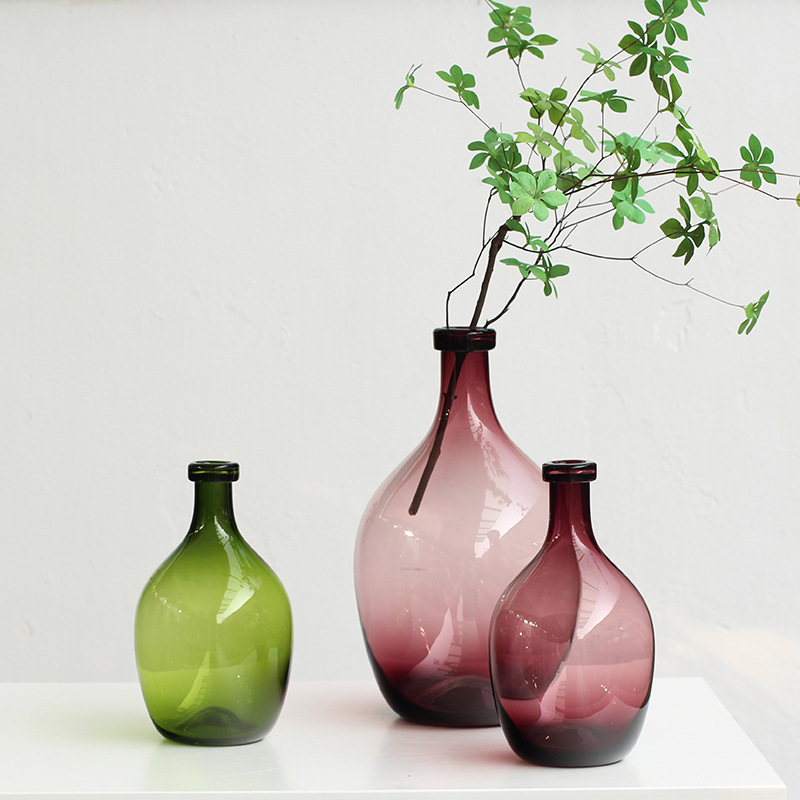  Transparent Teardrop Decorative Glass Vase 