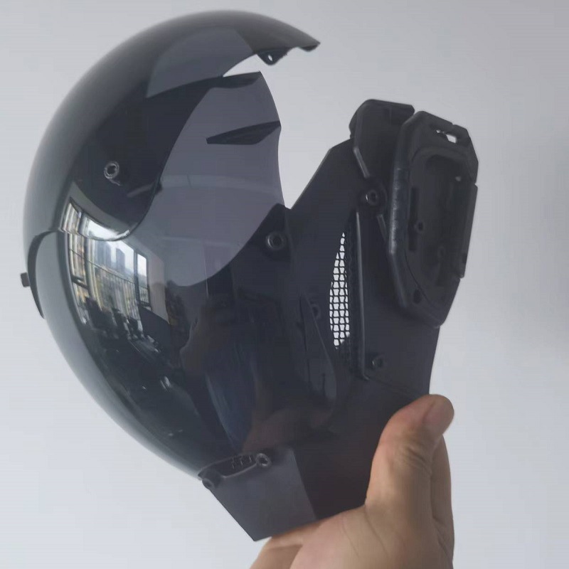 Black Cyberpunk Mask Futuristic Sci-fi Helmet Cosplay Costume