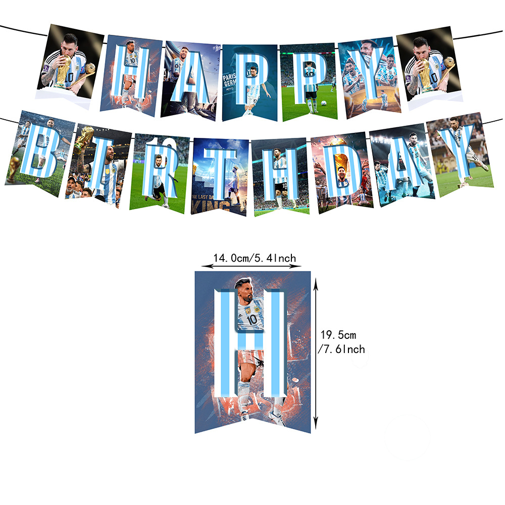 Lionel Messi Soccer Birthday Party Decorations Set