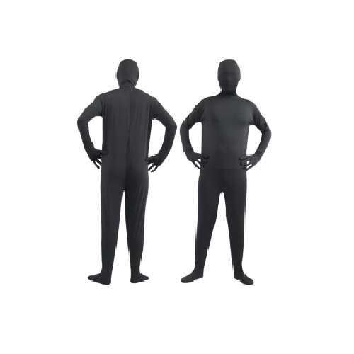 Kids Adult Black Invisible Morph Suit Spandex Second Skin Costume