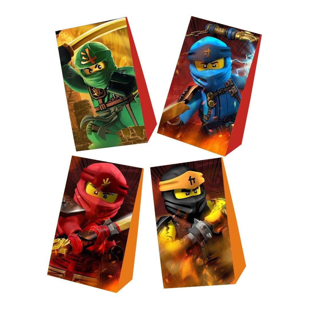 Ninja Paper Loot Bags 12 Pack 