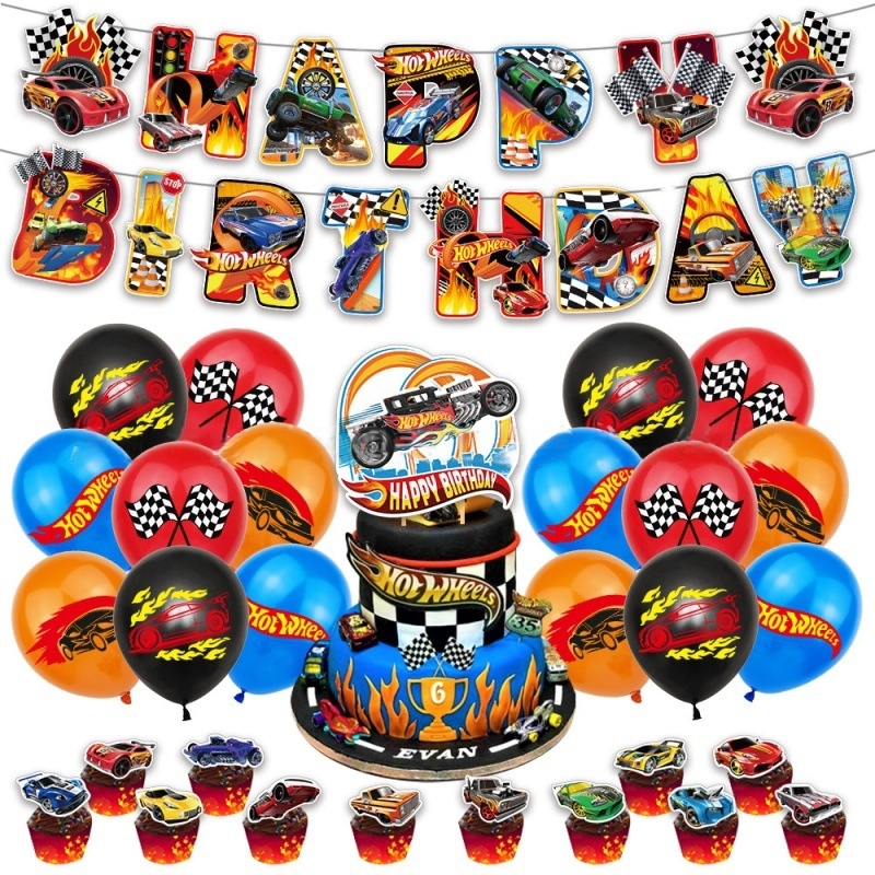 Hot Wheels Birthday Party Decorations Set