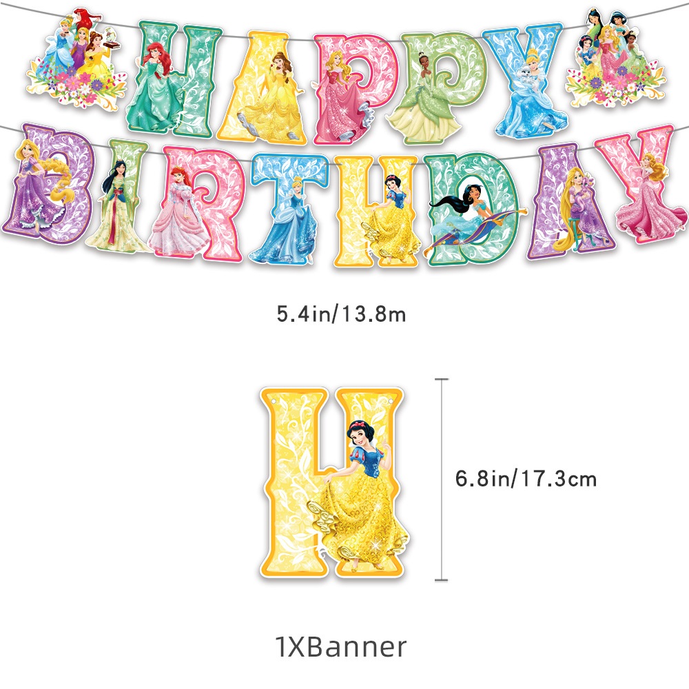 Princess Birthday Party Decorations Set
