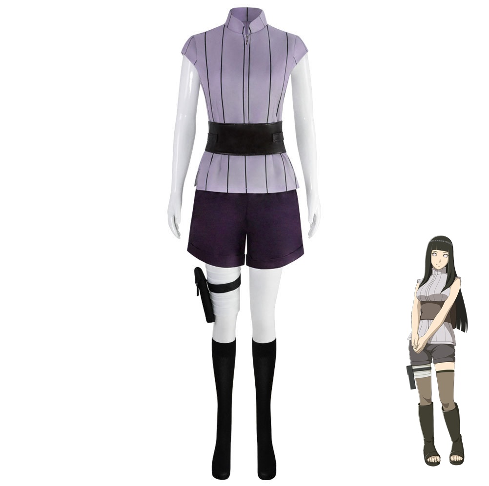 Naruto Hinata Hyuga Costume Ninja Anime Cosplay