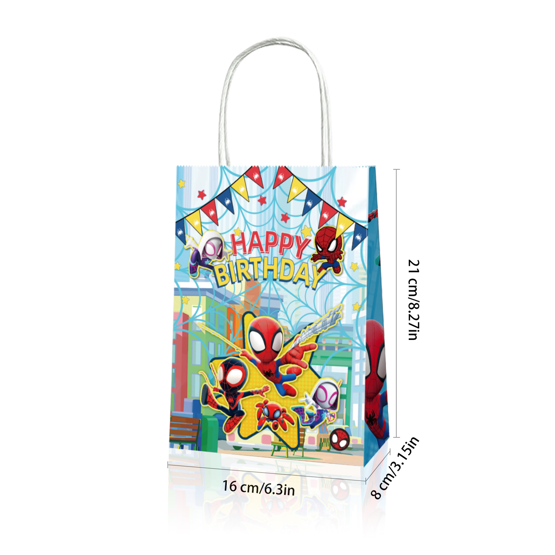 Spiderman Spidey and Friends Paper Loot Bags 12 Pack