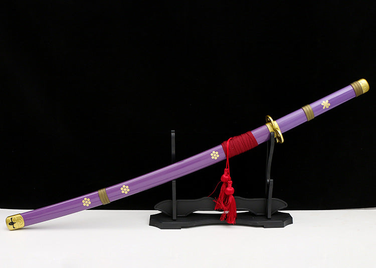 One Piece Zoro Roronoa Purple Enma Katana Metal Sword - Costume Works AU