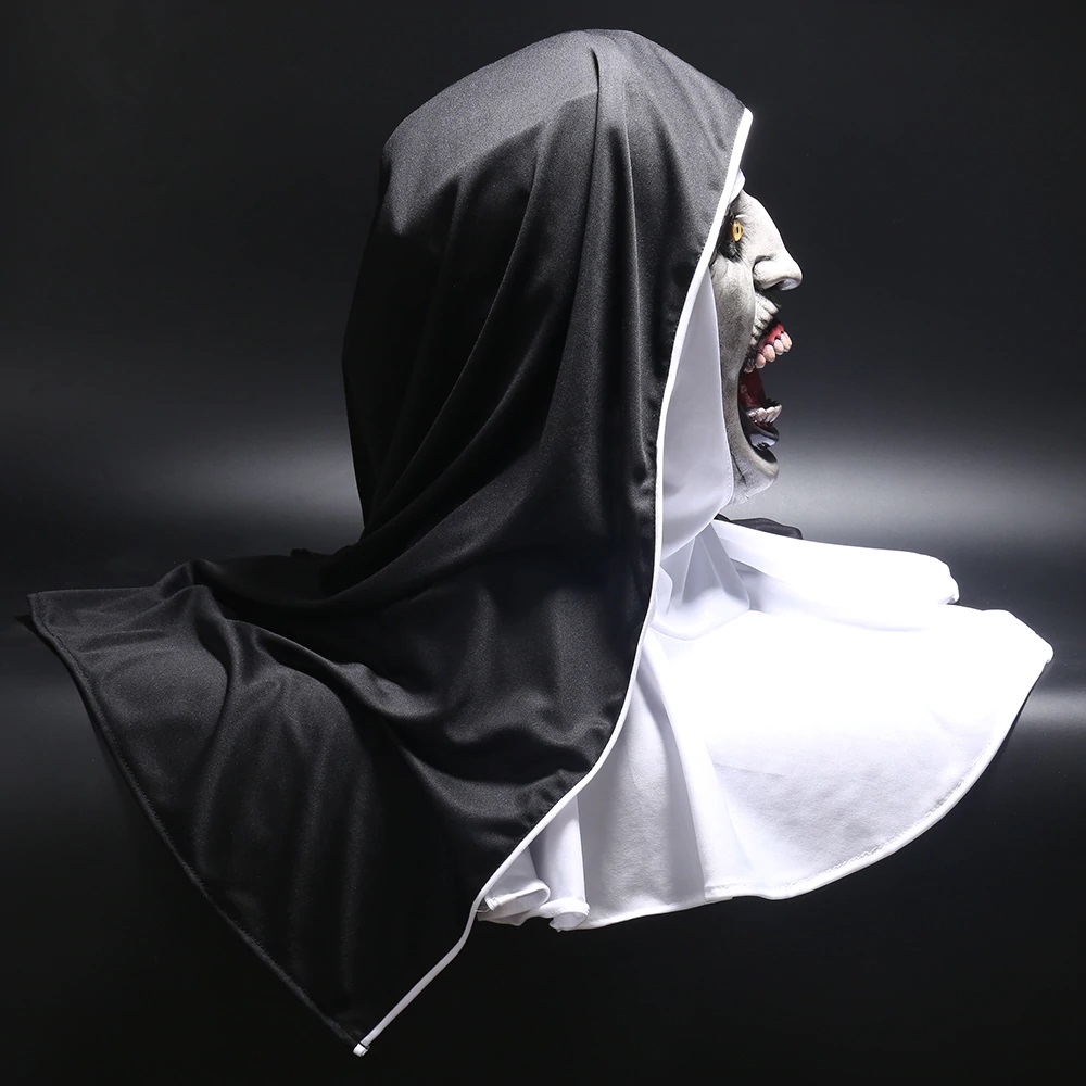 Adult The Nun Costume with Cross and Mask Halloween-Costume Works AU
