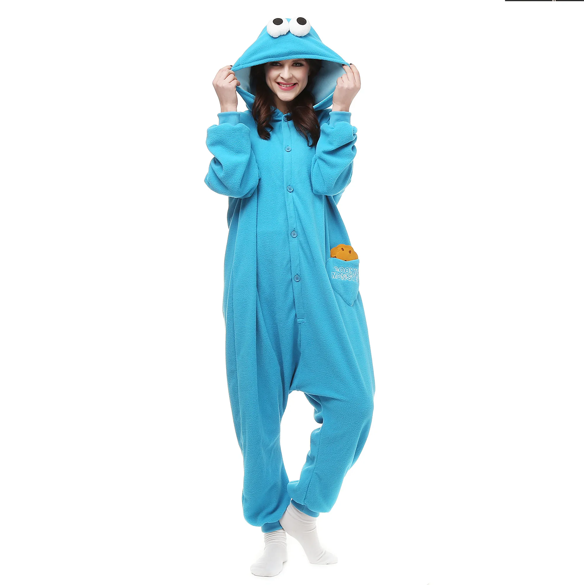 Cookie Monster Onesie Costume Kigurumi Pajamas