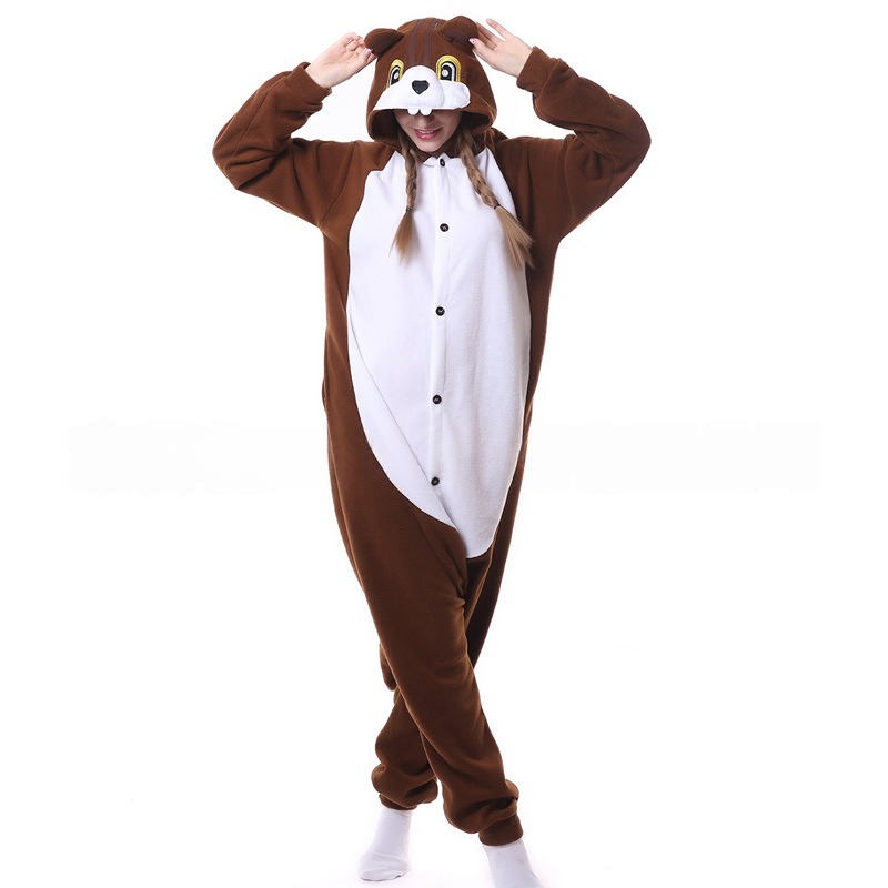 Chipmunk Squirrel Onesie Costume Kigurumi Pajamas