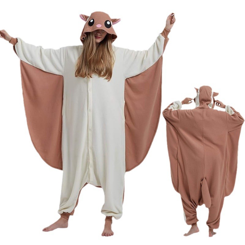 Flying Squirrel Onesie Costume Kigurumi Pajamas