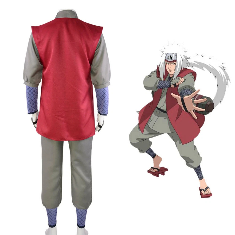 Naruto Jiraiya Costume Ninja Cosplay Anime Halloween
