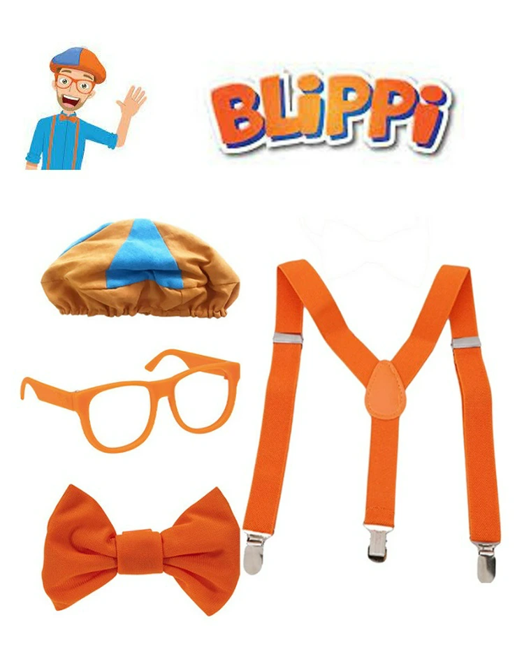 Kids Blippi Costume 4PC Set Book Week-Costume Works AU