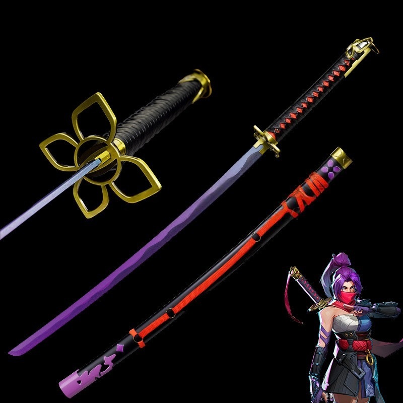 Premium Marvels Rivals Psylocke Sword Katana Metal Sword Cosplay 104cm