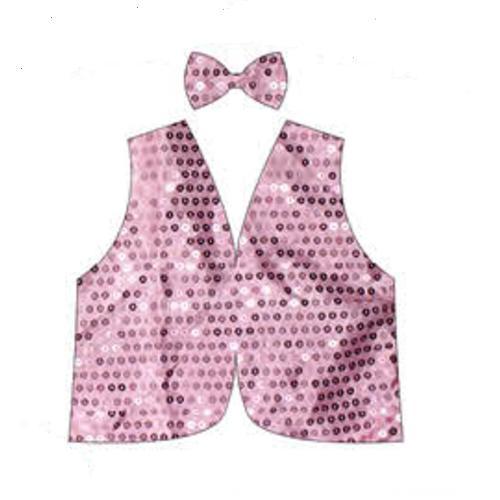 Adult Sequin Bow Tie & Vest Set-Costume Works AU