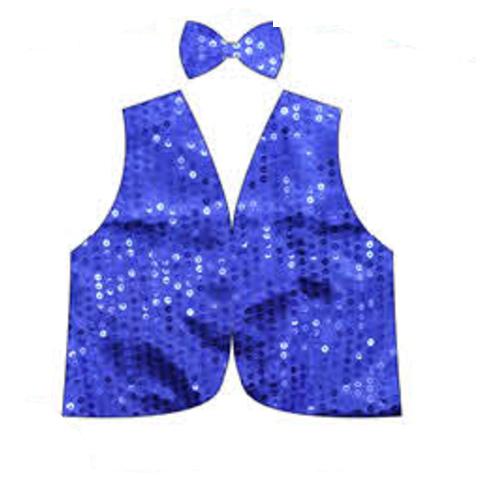 Adult Sequin Bow Tie & Vest Set-Costume Works AU
