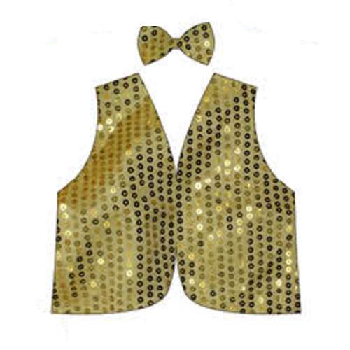 Adult Sequin Bow Tie & Vest Set-Costume Works AU