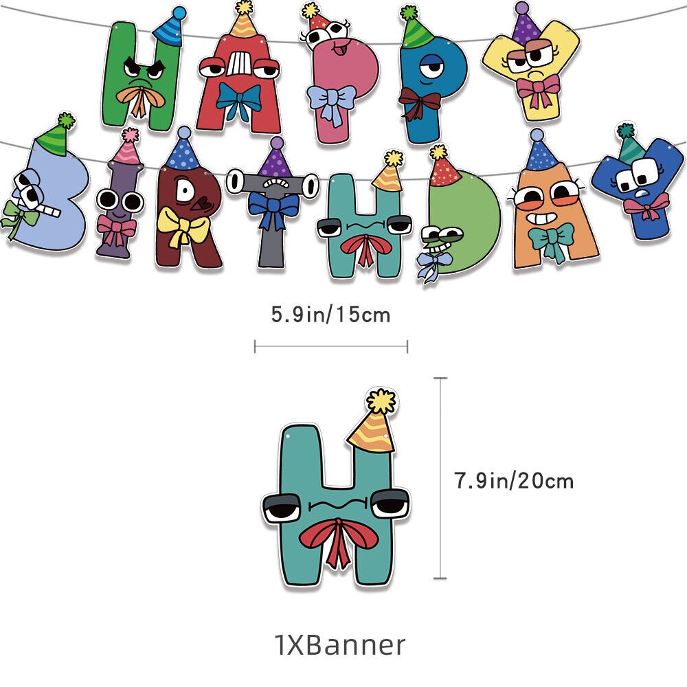 Alphabet Lore Birthday Party Set - Costume Works AU