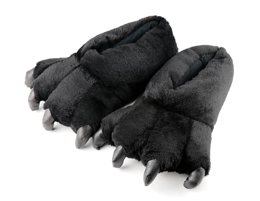 Novelty Black Claw Slippers for Onesies