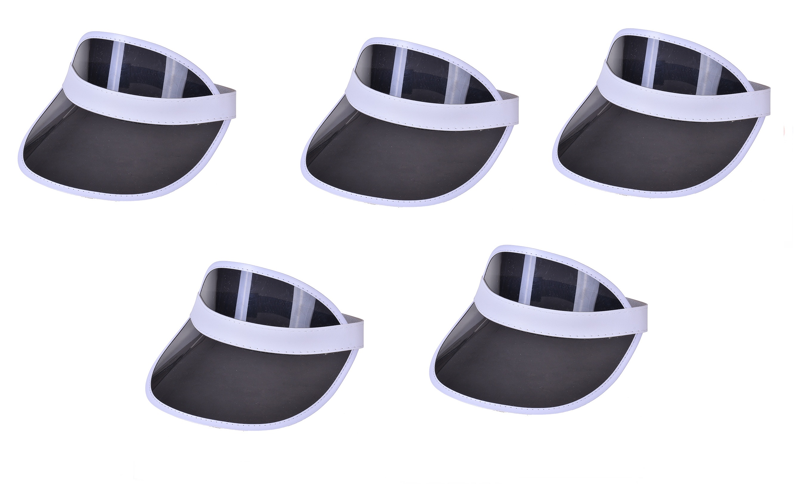 5PC Pub Golf Visor Festival Sun Hat 80s Fancy Dress Costume Accessory