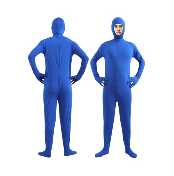 Kids Adults Open Face Invisible Man Costume Morph Suit Spandex Bodysuit