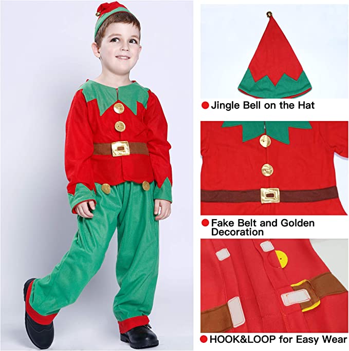 Boys Christmas Elf Costume - Costume Works AU