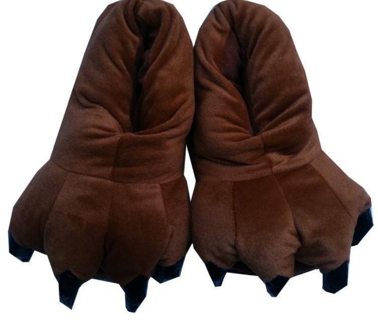 Novelty Brown Claw Slippers for Onesies