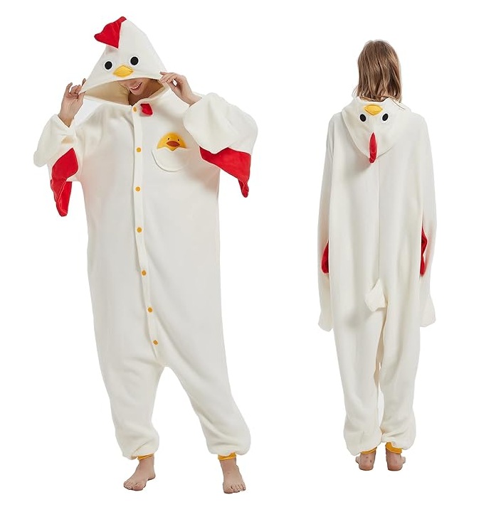 Chicken Onesie Farm Animal Costume Kigurumi Pajamas