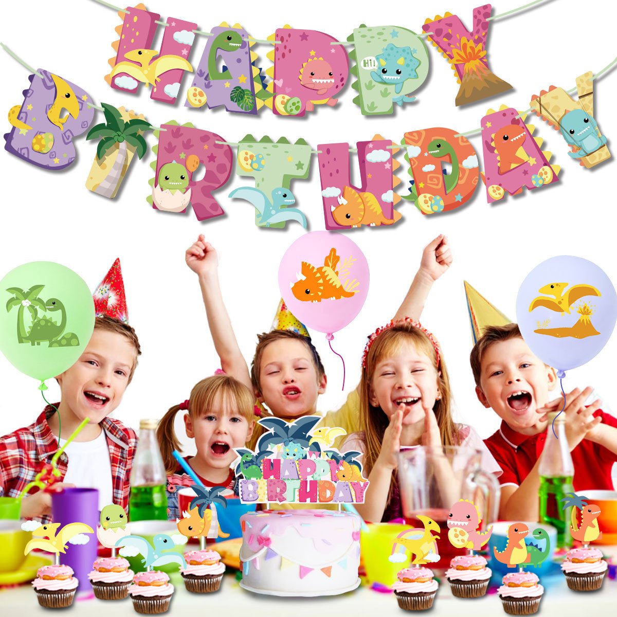 Cute Dinosaur Birthday Party Set - Costume Works AU