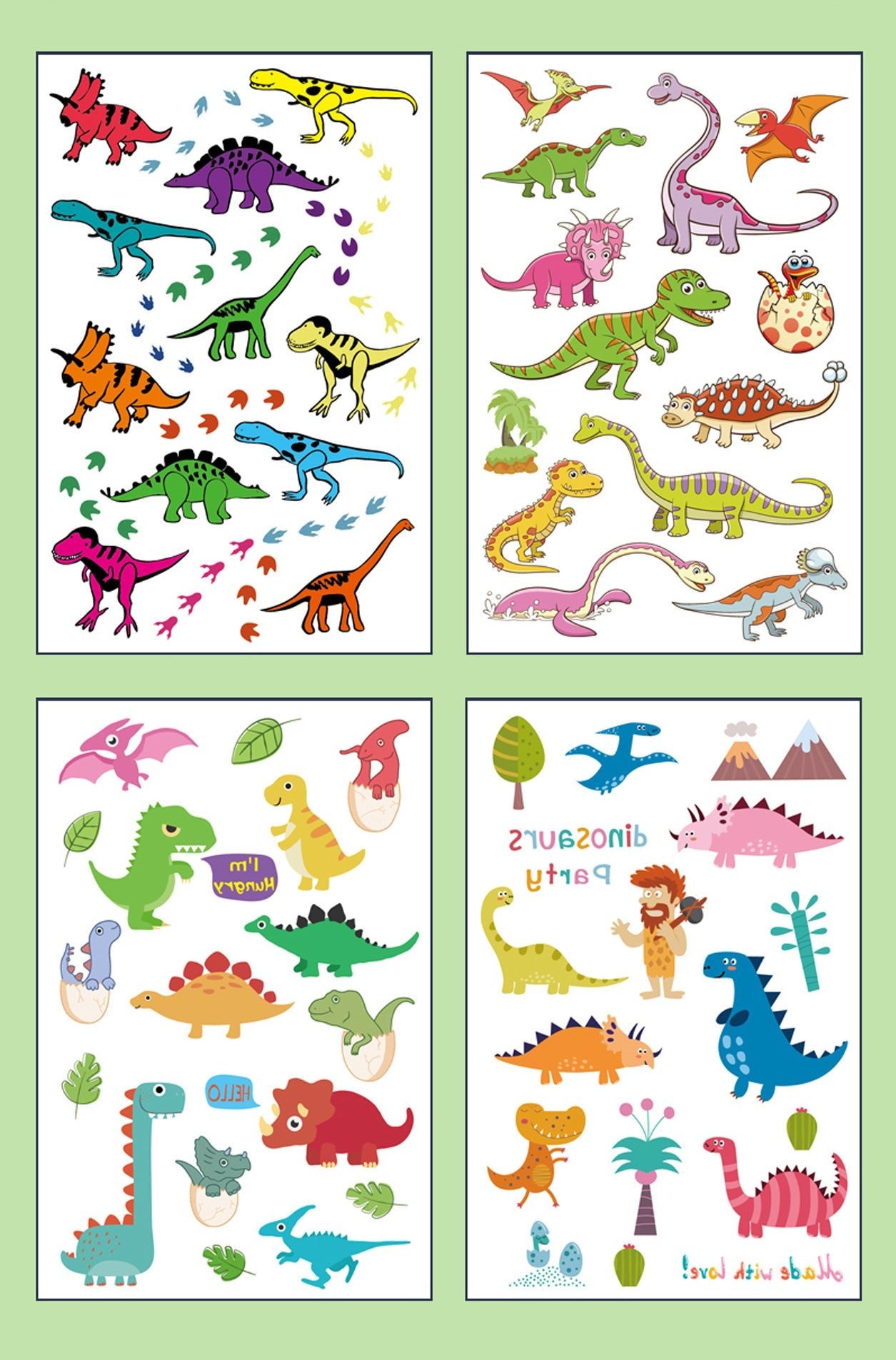 Dinosaur Temporary Tattoo Stickers - Costume Works AU