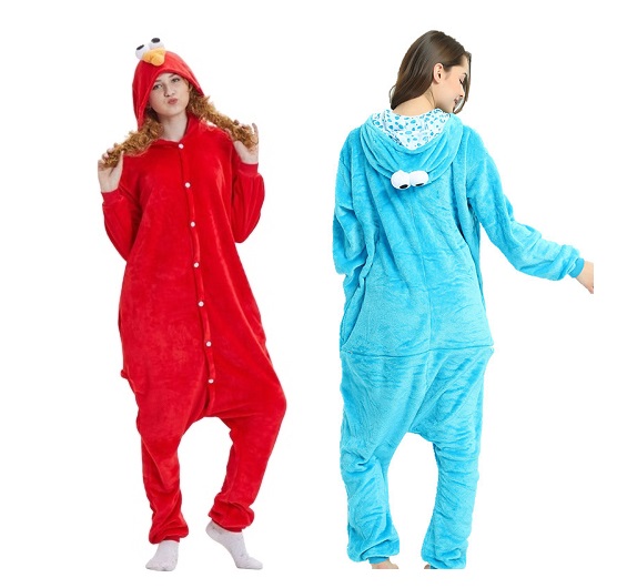 Cookie Monster and Elmo Onesie