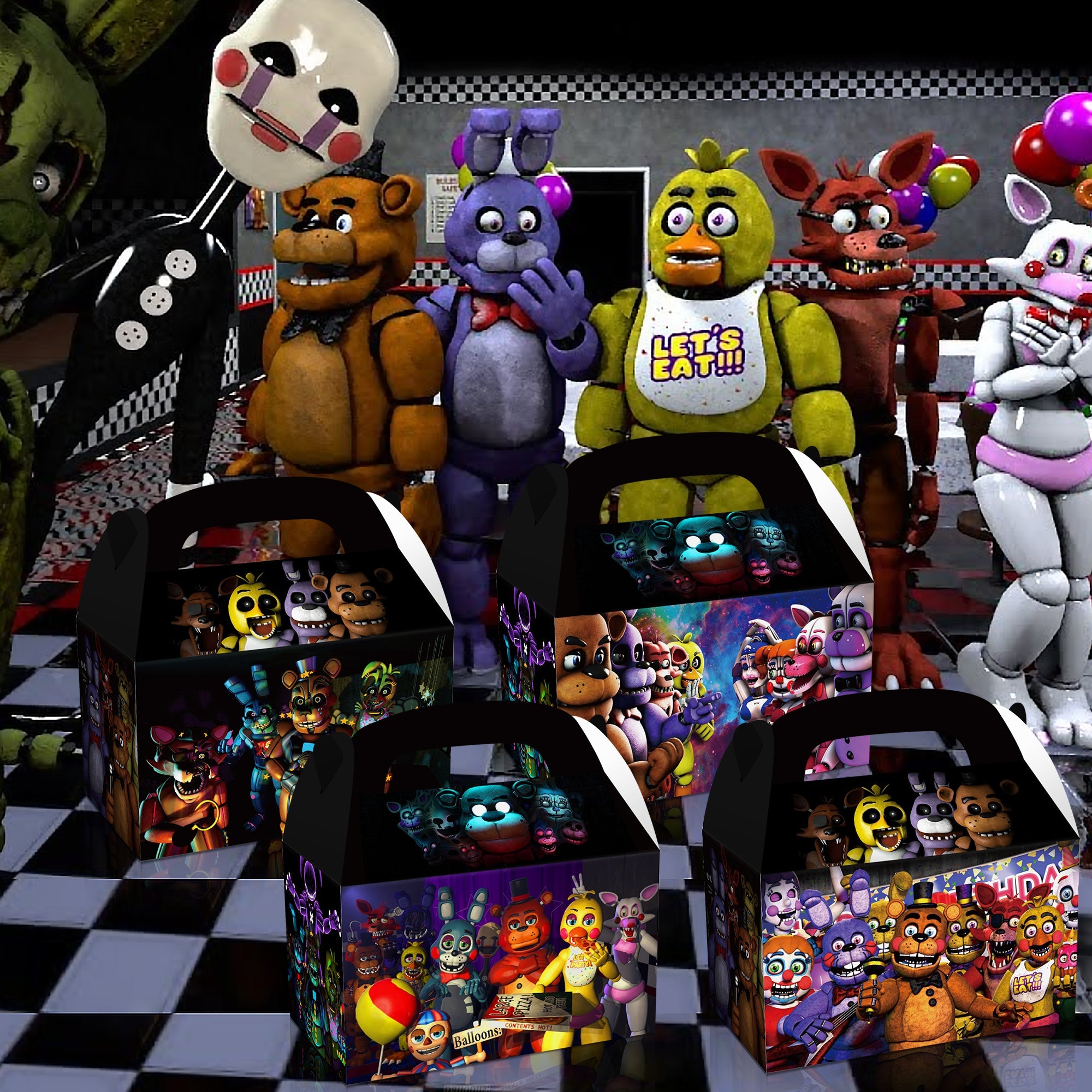 Friday Night at Freddy's Party Favour Loot Boxes 12 Pack - Costume Works AU